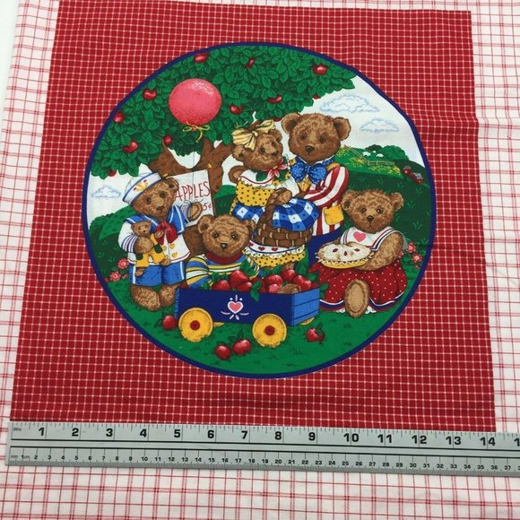 Cranston VIP Teddy Bear 14" Pillow Fabric Panel Re - Picture 4 of 10